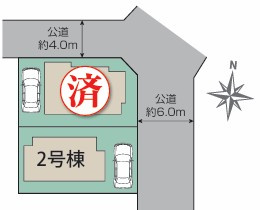 西東京市南町2丁目　新築一戸建　西武新宿線　田無の区画図