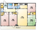 【間取り】 | 日当たり良好！４ＬＤＫのお部屋です！