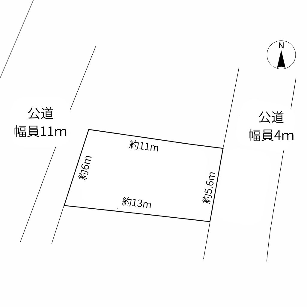 大阪市東成区中道3丁目の区画図