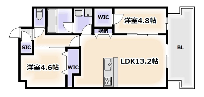 【間取り】 | スプランディッド難波Ⅶ