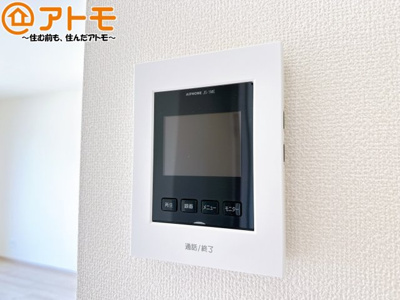 【防犯設備】 | 焼津市石津　新築戸建　全1棟 | TVモニター付きインターホンは訪問者を確認することができて、防犯性に優れています♪