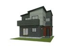 【土地図＋建物プラン例】 | 富士見市鶴瀬西3丁目　建築条件付売地　全1区画　(ふじみ野店) | 建物価格：1250万円/建物面積：100.51ｍ2　2階建て4LDK、小上がり和室プラン　参考外観パースです。画像はイメージにつき実際とは多少異なります。