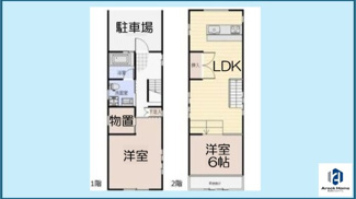 【間取り】 | 千種区赤坂町2-56貸家