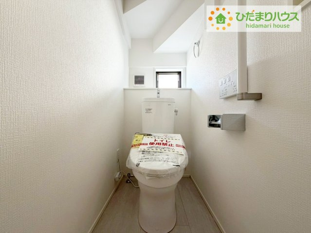 郡山市田村町金屋字宝蔵　新築戸建　1号棟のトイレ|トイレは1F、2F共に完備！取り合いになることがありませんね(^^)/