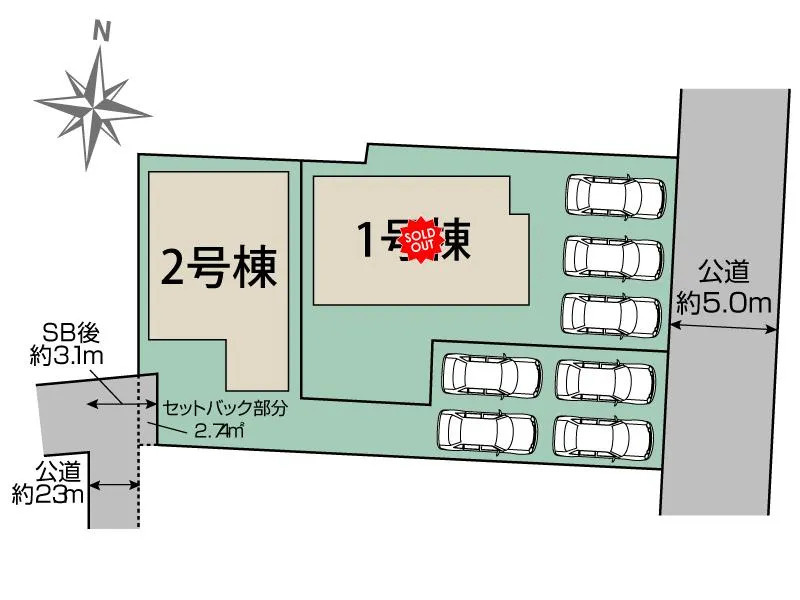 【仲介手数料無料／愛西市】ブルーミングガーデン愛西市諸桑町郷城　新築戸建②の区画図