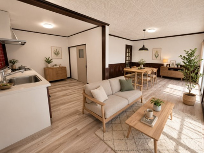【居間・リビング】 | リフォーム住宅 | ※家具等はイメージです。