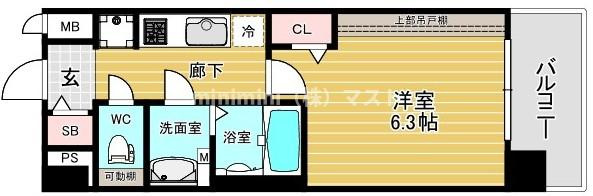 プレサンス天王寺ヴィヴァンの間取り