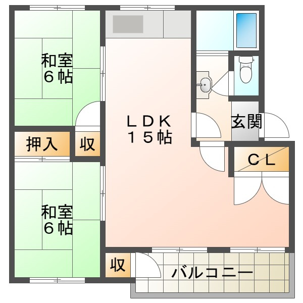 明舞13団地46号棟の間取り