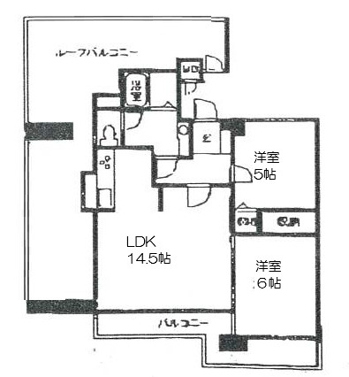 【間取り】 | ホーユウパレス加古川　9階 | 2LDKです。