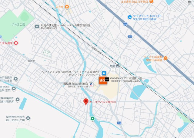 ホーユウパレス加古川　9階の地図