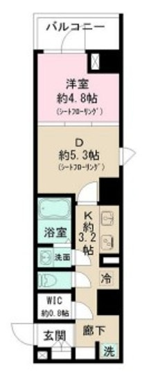 ショコラスイート東日本橋の間取り