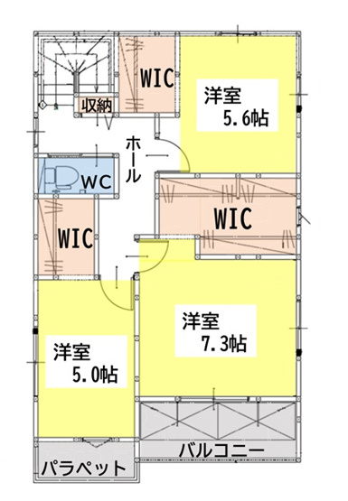 【間取り】 | 2F間取り図