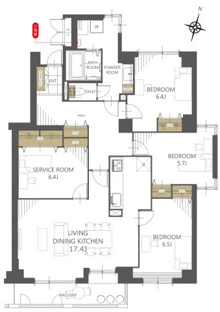 【間取り】ロイヤルシャトー新さっぽろ 