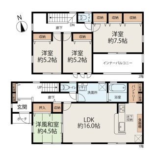 【間取り】 | 桜川市東桜川3丁目4LDK新築建売住宅