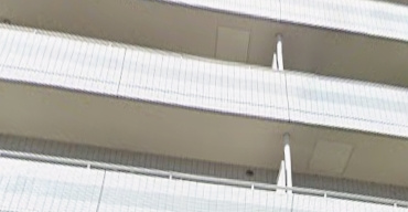 豊徳ビルのバルコニー