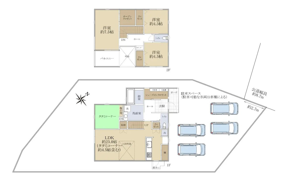 近江八幡市大森町　中古戸建の間取り