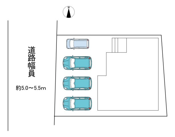 【同施工物件ご案内可能】刈谷市小垣江町　全1棟の区画図|全体区画数｜全1棟
◆駐車4台可能！(但し、車種による)
◎まずは、お気軽にお問い合わせください。現地を案内しながら周辺環境も見て頂けます。