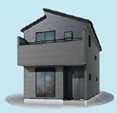 川越市石原町１丁目の新築一戸建の外観パース