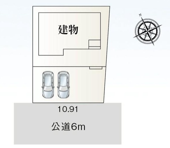 半田市瑞穂町9丁目7番22『仲介手数料無料』新築戸建ての区画図