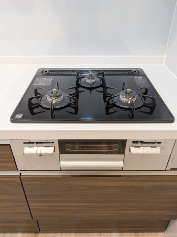 グランカサーレ西明石駅前のキッチン|ガスコンロ