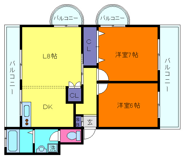 芦屋東山プリンスの間取り
