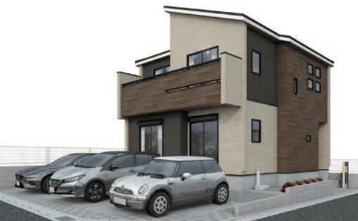 【仲介手数料無料】入間市　久保稲荷　全１棟　入間市の新築住宅なら西武ハウジングの外観パース