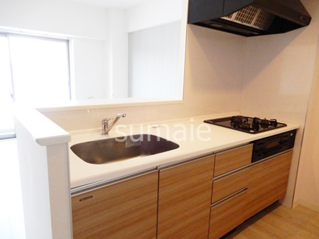 アンシャンテ大宮のキッチン|カウンターキッチンです！木目調がおしゃれ☆