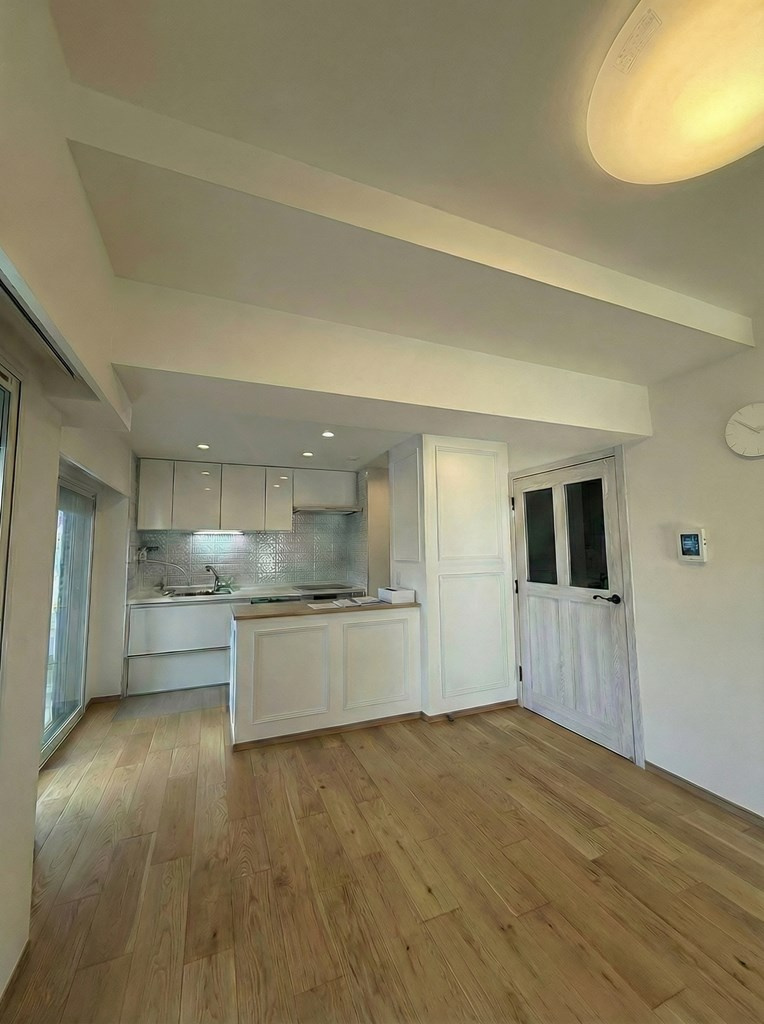 秀和第二南平台レジデンスの居間・リビング|AI生成による削除加工を加えた写真と、現状優先となります。