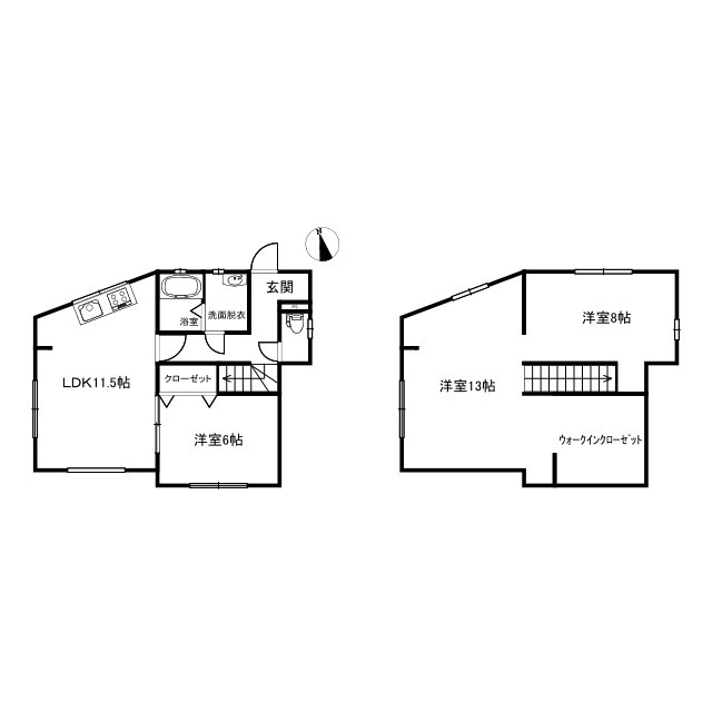 紫波郡矢巾町大字高田第１５地割の中古一戸建の間取り