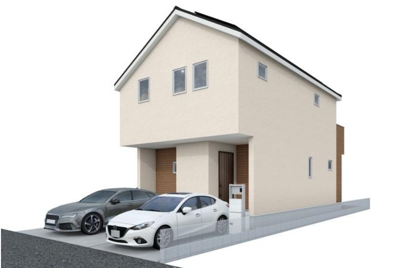 青梅市今寺4丁目　全3棟の外観パース|1号棟