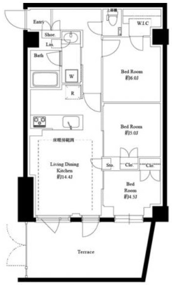 343レジデンス後楽園の間取り