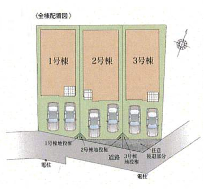 茅ヶ崎市東海岸北6期　新築戸建　全3棟1号棟の区画図