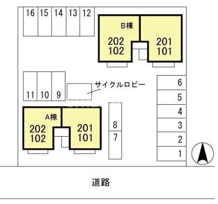 サニーウェル　Ａ/Ｂの区画図|当社、チルホームのHPもご覧ください(^^)/物件情報多数♪