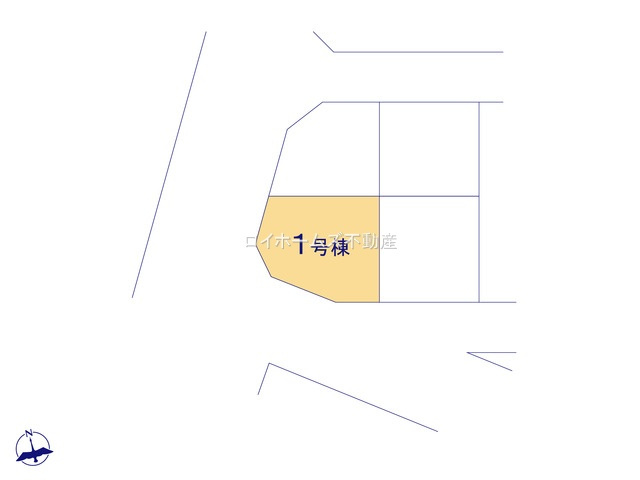 【区画図】 | 名古屋市昭和区折戸町３丁目4-5『仲介料無料』新築戸建て | 1号棟