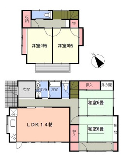 【間取り】 | 千葉市稲毛区小中台町　中古戸建　総武線「稲毛駅」 | 4LDK