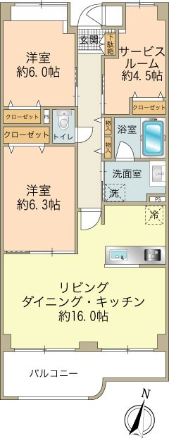 広々としたリビング約16畳が魅力の3LDKです♪