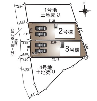 【今からご案内可能】豊明市沓掛町　全4棟の区画図|全体区画数｜全4棟
◆駐車4台可能！(但し、車種による)
◆閑静な住宅街で土地55坪の広さが魅力です♪
◎まずは、お気軽にお問い合わせください。現地を案内しながら周辺環境も見て頂けます。　　　　　　　