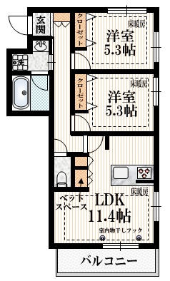 Ｌｕｐｉｎｕｓの間取り