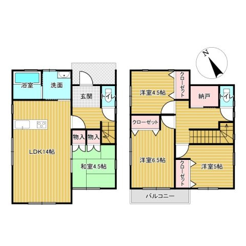 【オール電化】守谷市松前台ソーラーパネル付き中古戸建の間取り