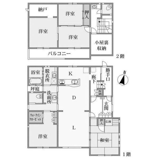 【間取り】 | 大原野西境谷町四丁目　一戸建