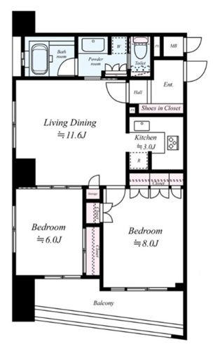 リーガル江戸堀ウエストパークの間取り