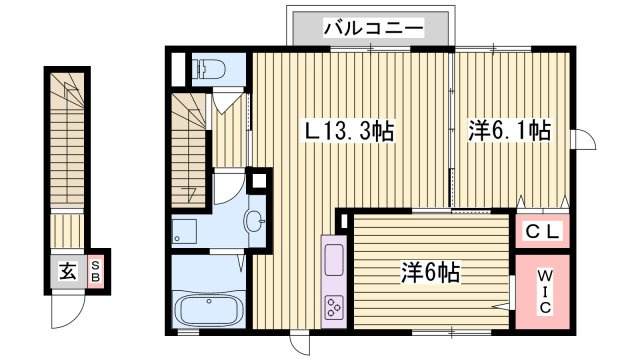 リバーハイム谷八木Ⅱの間取り
