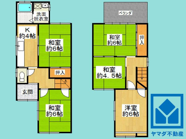 宇治市莵道車田の間取り