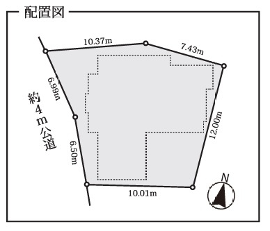 茅ヶ崎市浜竹4丁目　中古戸建の区画図|区画図
