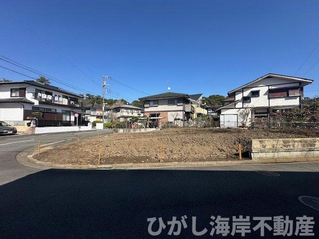 茅ケ崎市松風台　新築戸建　全２棟の外観|3月5日撮影　建築前　現地外観