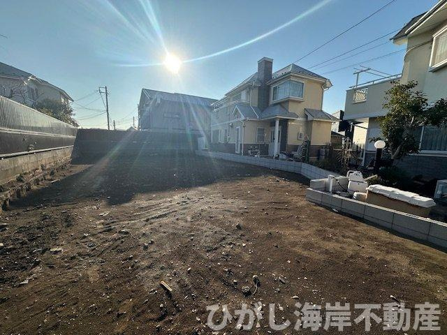 藤沢市本鵠沼4丁目　新築戸建　全２棟の外観|2月13日撮影　建築前　現地外観