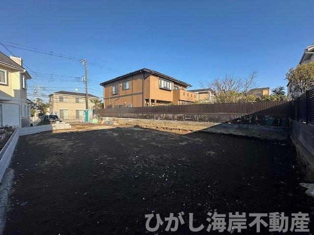 藤沢市本鵠沼4丁目　新築戸建　全２棟の外観|2月13日撮影　建築前　現地外観