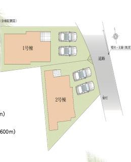 藤沢市片瀬４丁目　新築戸建　全２棟の区画図|対象１号棟