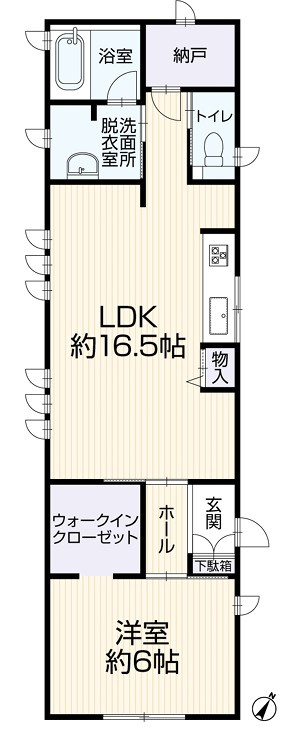 高崎市吉井町下長根　中古住宅の間取り