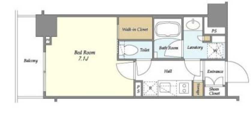 BluRock青葉台　築浅　ペット相談　ネット無料の間取り